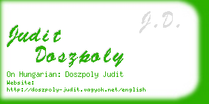 judit doszpoly business card